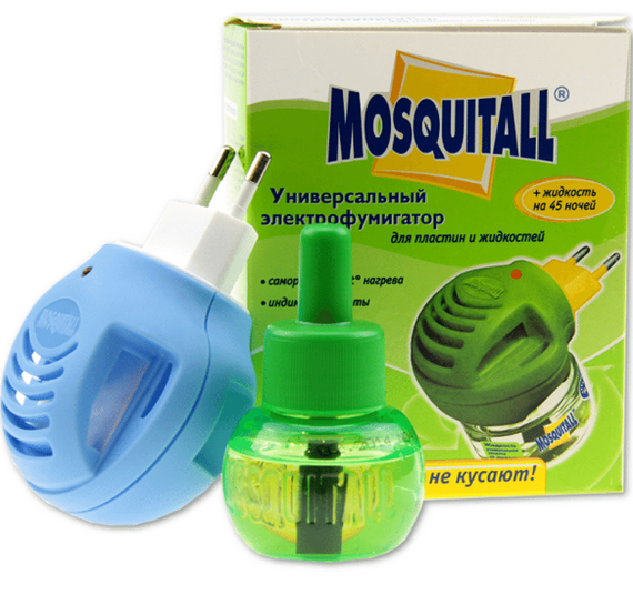 Комплект от комаров, прибор + жидкость 45 ночей Mosquitall универсальная защита | Зображення 6