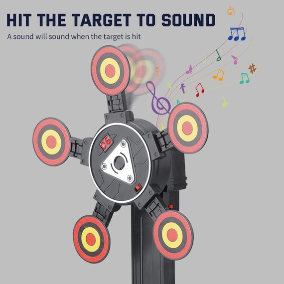 Автоматична Іграшкова Мішень Дитяча Електрична з Рухливими Цілями та Таблом Для Рахунку з Сіткою та Звуковими Ефектами | Зображення 3