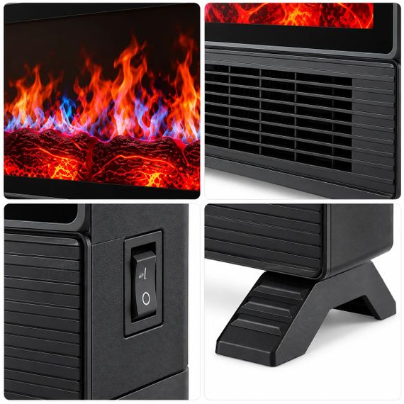 Электрокамин Flame Heater для дома • Портативный обогреватель Flame Heater с эффектом пламени, PTC-нагревом и пультом | Зображення 4