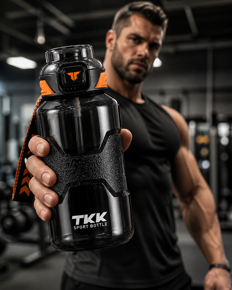 Спортивная бутылка для воды TKK 1500 мл (1.5 л): ударопрочный Tritan BPA-free, Черная | Зображення 9