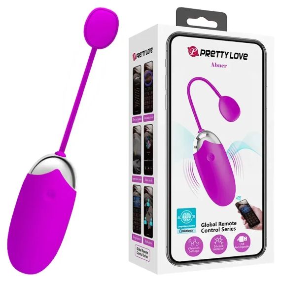 Вибропуля PRETTY LOVE ABNER EGG 12 function vibrations USB, APP Sex Aura | Зображення 1