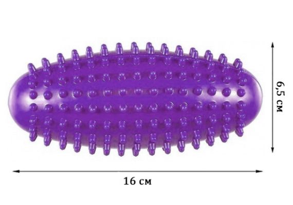 Масажний ролик Almond EasyFit овальний з фіолетовим шипами (EF-1071-V) | Зображення 1