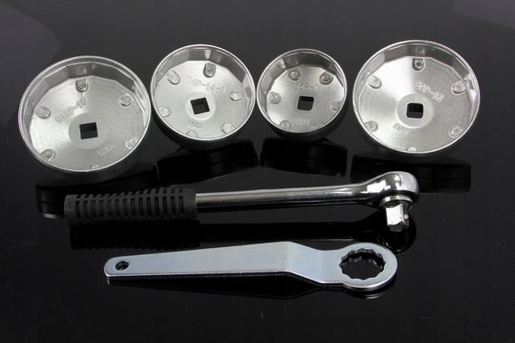 Комплект для снятия фильтра 23 элемента с трещоткой и ключом, алюминий | Зображення 1