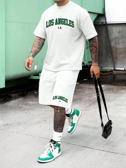 Комплект футболка та шорти ДТФ(оверсайз)