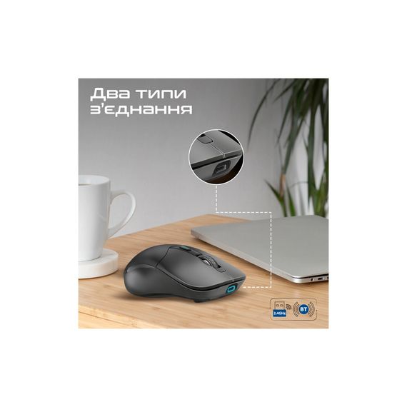 Мишка Promate Samo Wireless/Bluetooth Black (samo.black) | Зображення 3