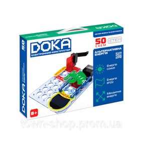 Электронный конструктор "Альтернативная энергия" DOKA D70711, 50 схем