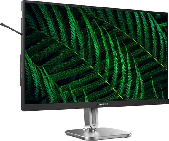 TFT 27" Philips 27B2G5500, QHD IPS,100Hz, 2xHDMI, DP, USB-hub, HAS, Pivot, кол., сріблясто-сірий | Зображення 2