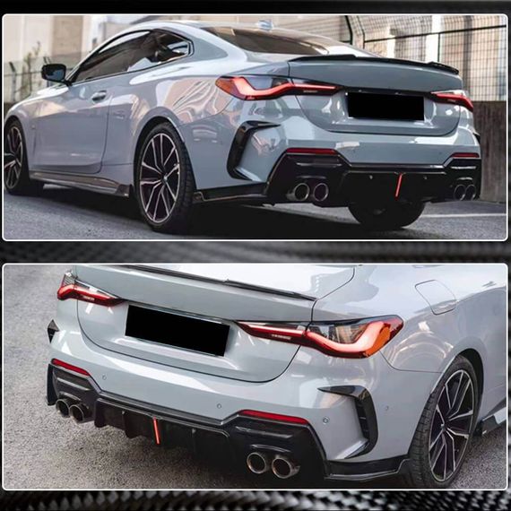 Дифузор заднього бампера V3 (для G22/G23 M-Sport, Карбон) для BMW 4 серія G22/23/26 2020- рр | Зображення 2
