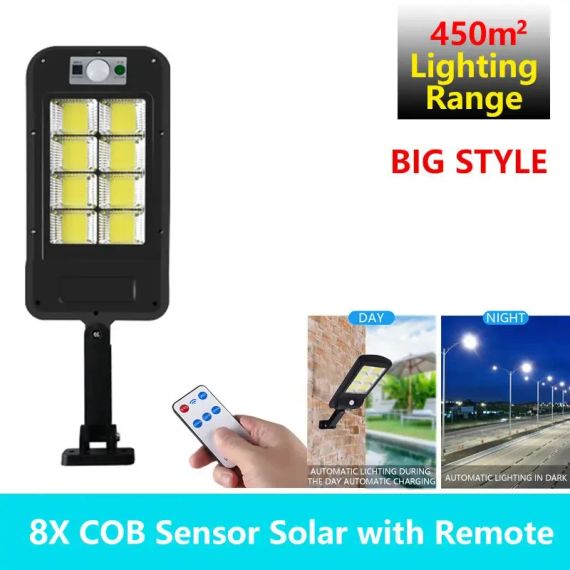 Ліхтар прожектор вуличний на сонячній батареї з датчиком руху Solar Induction street lamp TV000867 | Зображення 3