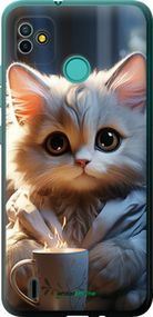 Чохол на Tecno Pop 5 BD2p Білий кіт "5646u-2412-2448"