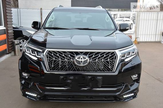 Накладки на передній і задній бампер TRD (2017-) Чорний колір для Toyota Land Cruiser Prado 150 | Зображення 4