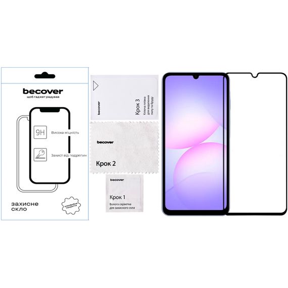 Скло захисне BeCover Samsung Galaxy A07 SM-A075 Black (713731) | Зображення 1
