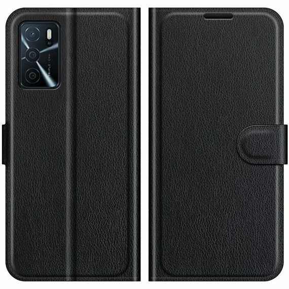 Чохол книжка з кишенями для карт на Oppo A16 / A54s колір Чорний | Зображення 3