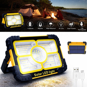 Фонарь аккумуляторный 30W, 3600mAh, Working Lamp JN-882 / Прожектор светодиодный / Лампа на солнечной панели