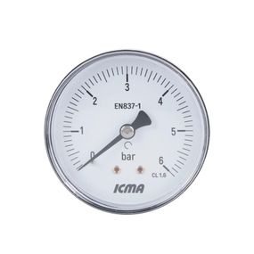 Манометр Icma 1/4" 0-6 бар, заднее подключение No243
