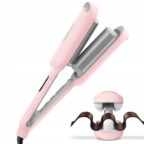 Щипці для завивки волосся TYMO Hair Crimper Waver, кераміко-турмалінові, Deep Waver, рожеві