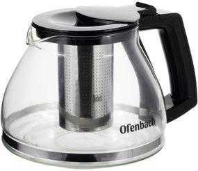 Чайник скляний заварювальний Ofenbach 1300мл зі знімним ситечком (0613m)
