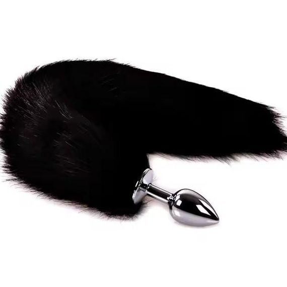 КРУТАЯ Анальная пробка с хвостом лисички малиновый размер s | Зображення 3