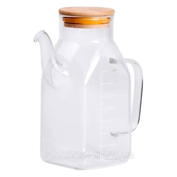 Емкость для масла и уксуса с бамбуковой крышкой 750 мл HP-34-1 | Зображення 4