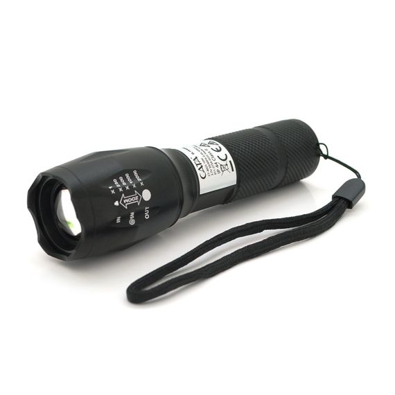 Фонарь ручной CATA CT-8025.1LED Cree XM-L T6.10W, 5 режимов, ZOOM, Black, IP44