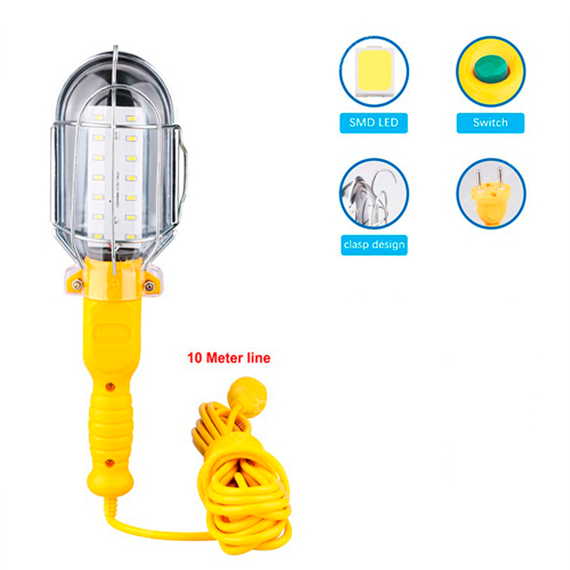 Ліхтар переносний подовжувач WORKING 9014, 14 SMD, 220 В, кабель 10 м, гак | Зображення 1
