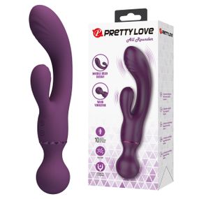 Вибратор-кролик PRETTY LOVE All Rounder Dual-Action, силикон, фиолетовый, двойная стимуляция Sex Aura