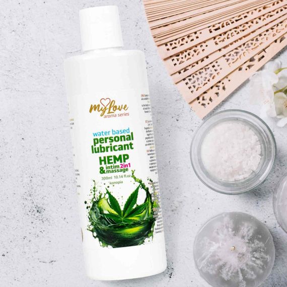 2в1 лубрикант та масажний гель - MyLove Aroma Series Intim&Massage Hemp, 300 мл Sex Aura | Зображення 2