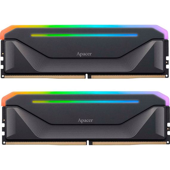Модуль пам&#039;яті для комп&#039;ютера DDR5 32GB (2x16GB) 5200 MHz NOX RGB Black Apacer (AH5U32G52C522NBAA-2)