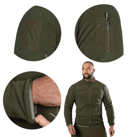 Флісова кофта Army 2.0 НГУ Олива (7408), XS XL | Зображення 3