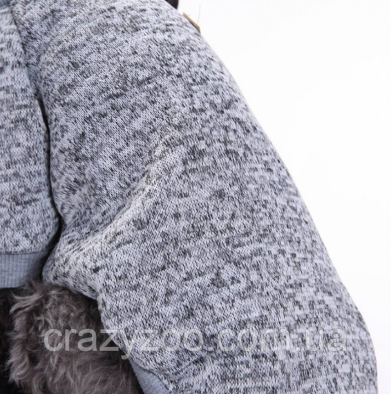 Кофта для собак та котів EcoToys Grey XS ряба сіра A: 20 см B: 31 см C: 19 см 7074 | Зображення 5