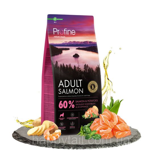 Сухой корм Profine Adult Salmon & Potatoes для собак всех пород, лосось и картофель, 12 кг | Зображення 1