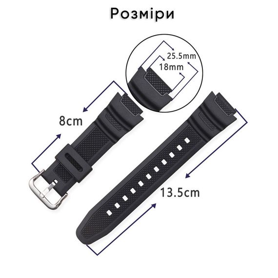 Ремешок для Casio G-Shock AE-1000/1200 Army Green SI | Зображення 3