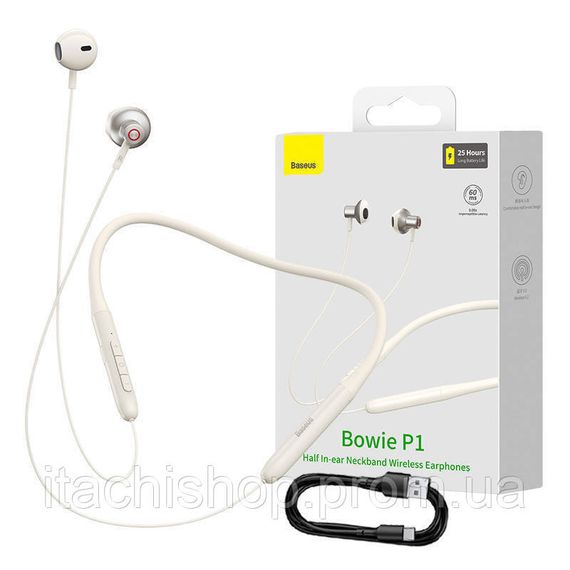 Бездротові навушники Baseus Bowie P1 Half In-ear Neckband Wireless Earphones (NGPB000) | Зображення 5