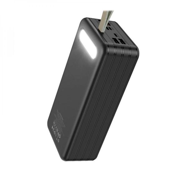 Павербанк зовнішній акумулятор XPRO DBT09 60000 mAh з індикацією зарядки та ліхтариком чорний (40588-01) | Зображення 4