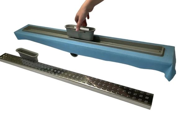 Душовий канал з горизонтальним фланцем Maxiflow Standart Line 80 см решітка Квадрат 4022.TY050K.080.1 | Зображення 2