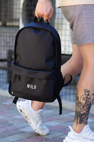 Повсякденний рюкзак шкільний Without з принтом Wild Black