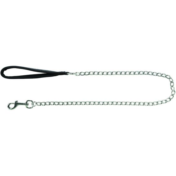 Повідець-ланцюг Trixie для собак з неопреновою петлею для рук M–L 1,00 м х 3,0 мм чорний