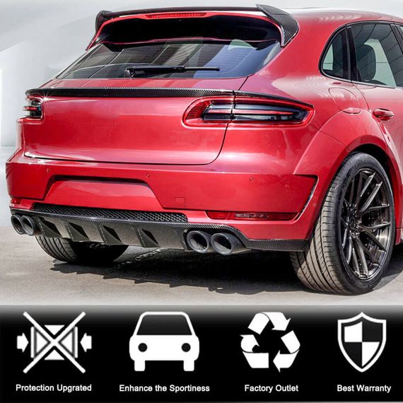 Спойлер нижній (2014-2018, Карбон) для Porsche Macan рр | Зображення 2