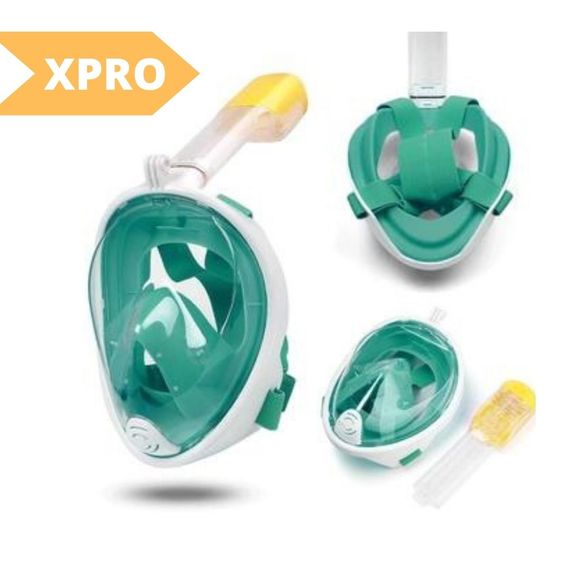 Маска для снорклінгу та дайвінгу XPRO Easybreath Tribord з кріпленням під екшн камеру L/XL зелений (GR- 144_351) | Зображення 1