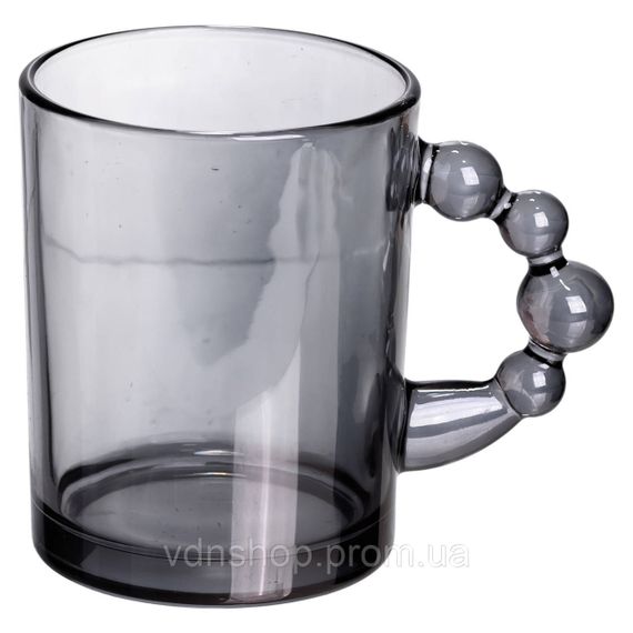 Набір чашок 6 шт для чаю та кави по 350 (мл) кружки скляні Сірий HP-19-ZD-3 | Зображення 1