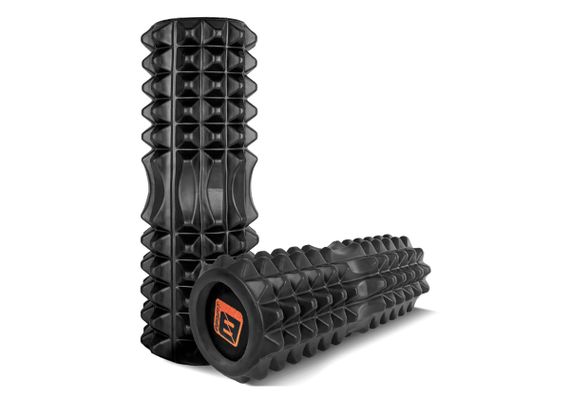 Масажний ролик EasyFit Solid Roller v.1.2s 33х13 см чорний (EF-2052-BK) | Зображення 2