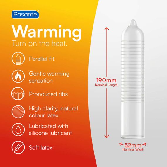 Презервативи Pasante Warming Condoms Bulk Packs 144 pcs | Зображення 1