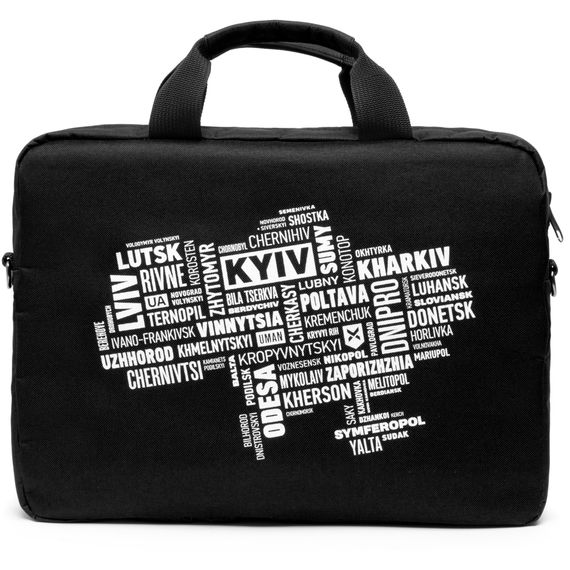 Сумка для ноутбука Vinga 14" NB1402 Black, white print (NB1402UWBK) | Зображення 1