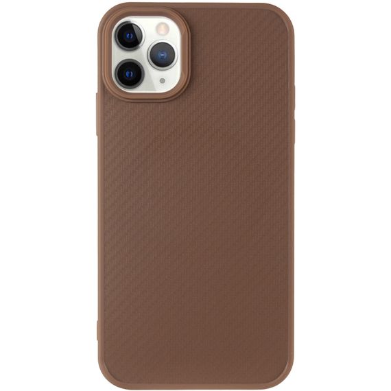 TPU чохол Carbon Protective with Magnetic Fit для Apple iPhone 12 Pro / 12 (6.1") Coffee | Зображення 1