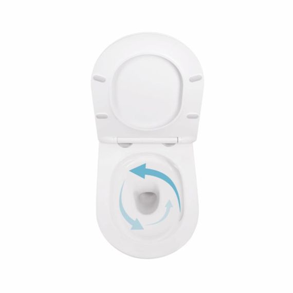 Унитаз подвесной Qtap Robin Mew безободковый с сиденьем Soft-close QT13332381АSW | Зображення 5