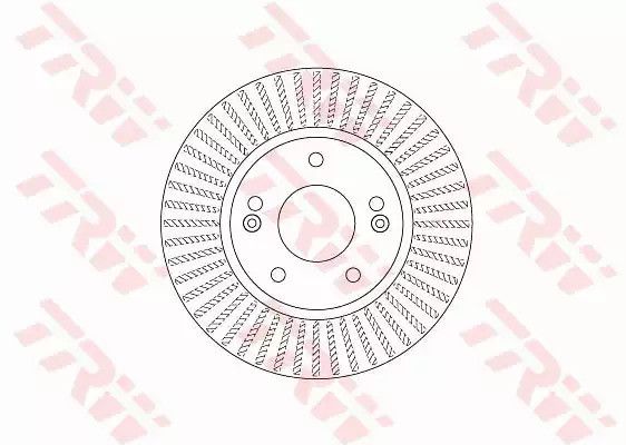 Диск гальмівний передній HYUNDAI i30 TRW DF8056 | Зображення 1