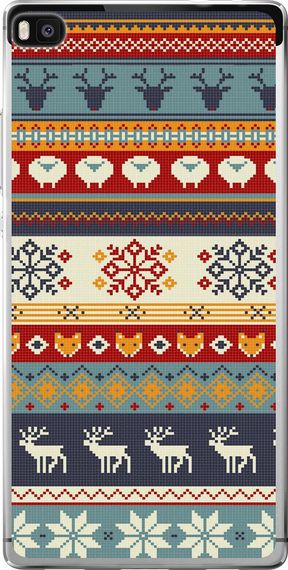 Чехол на Huawei Ascend P8 Рождественский орнамент "3303u-123-17620"