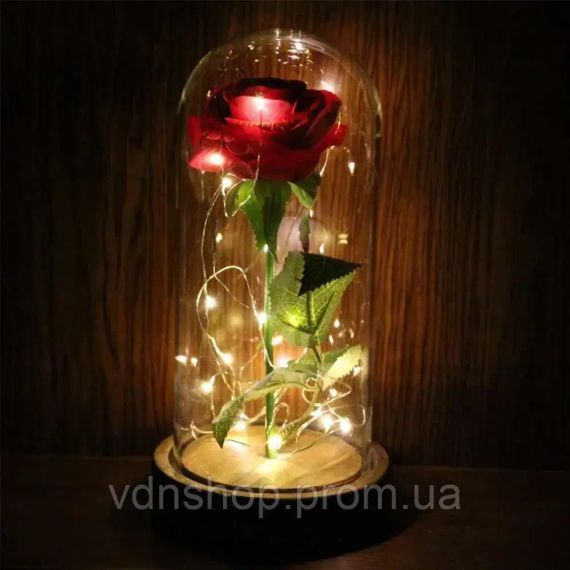 Роза в колбе с LED подсветкой | Зображення 2
