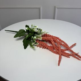Ветка амаранта искусственная 5шт/уп. Цвет: коралловый OA-75