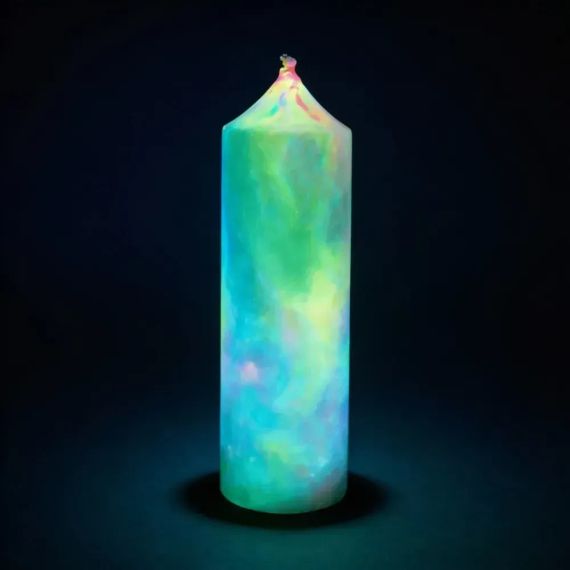 Свічка циліндр люмінесцентна GlowKink низькотемпературна, VIP-концентрація, різнокольорова, 251 г Sex Aura